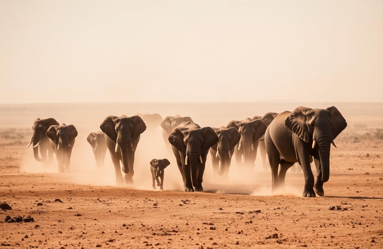 Mandria di elefanti — Namibia