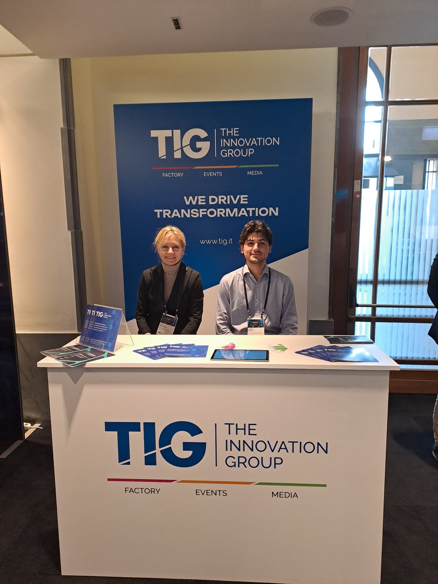 Andrea Bellati at the TIG booth during AI Forum 2024